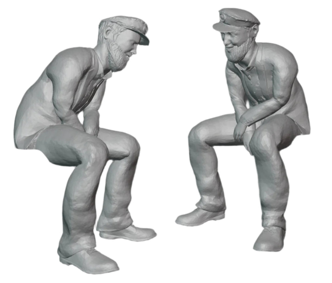 'Harbottle' (Moore Marriott) Model Railway Figure - Oh Mr Porter - Sitting