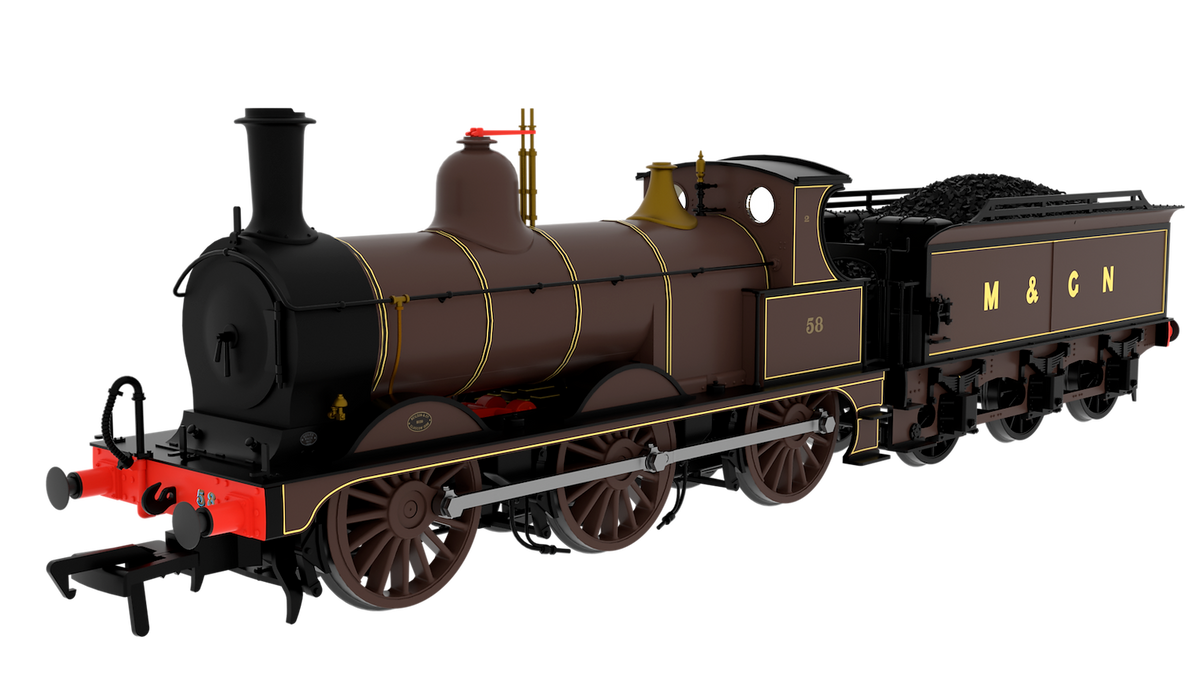 837009 MR Class M 0-6-0 - No.58 M&GN Dark Brown Steam Locomotive