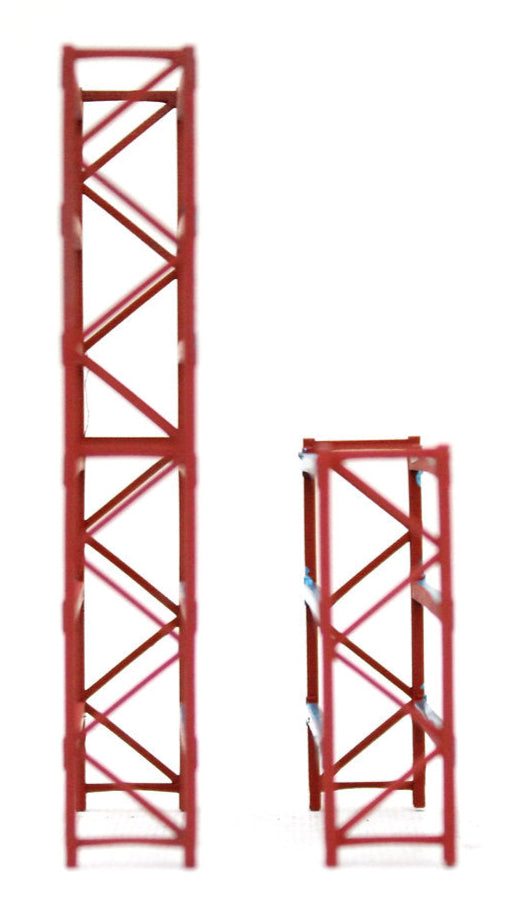 Pallet Racking Warehouse Stores - RED BLUE - 1:76 OO Gauge