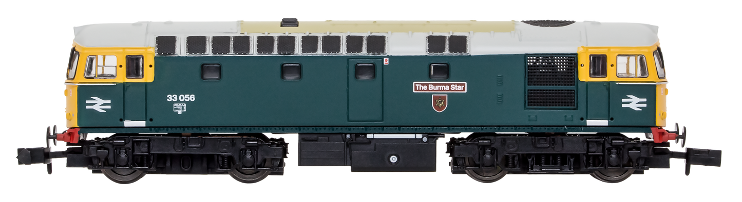 Class 33/0 33056 BR Blue Full Yellow Ends The Burma Star Diesel Locomotive