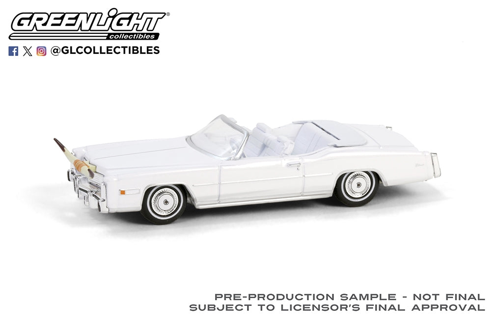 GL30523 1976 Cadillac Eldorado Convertible-White With Bull Horns Hood Ornament