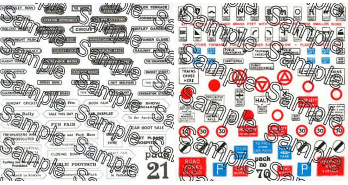Streets & Buildings Signage Set