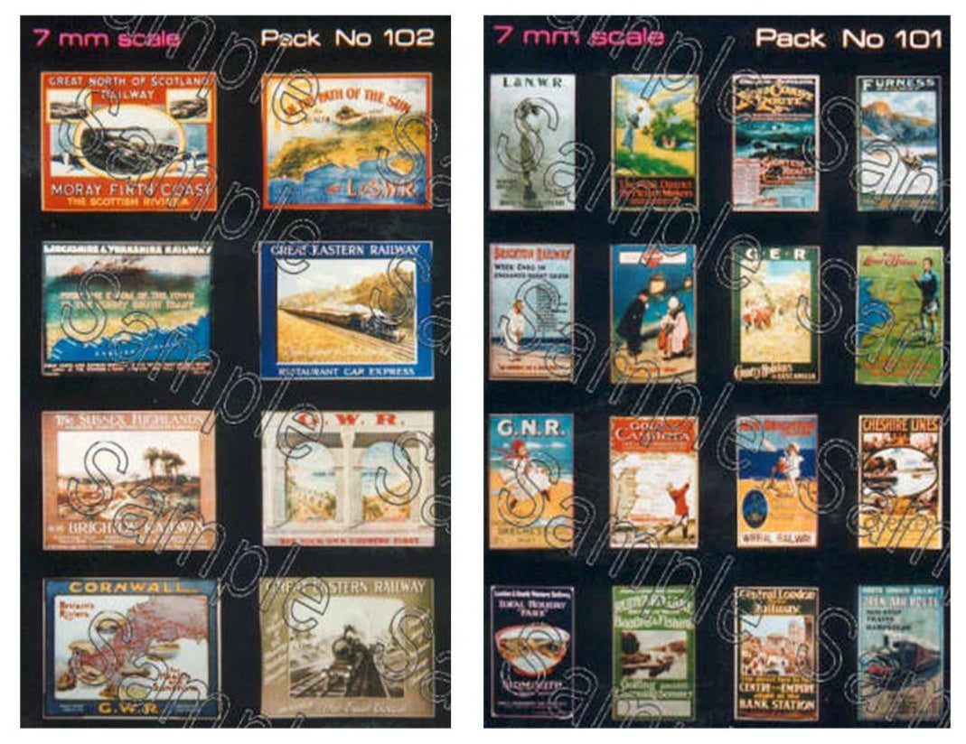 Historic Travel Posters Signage Set