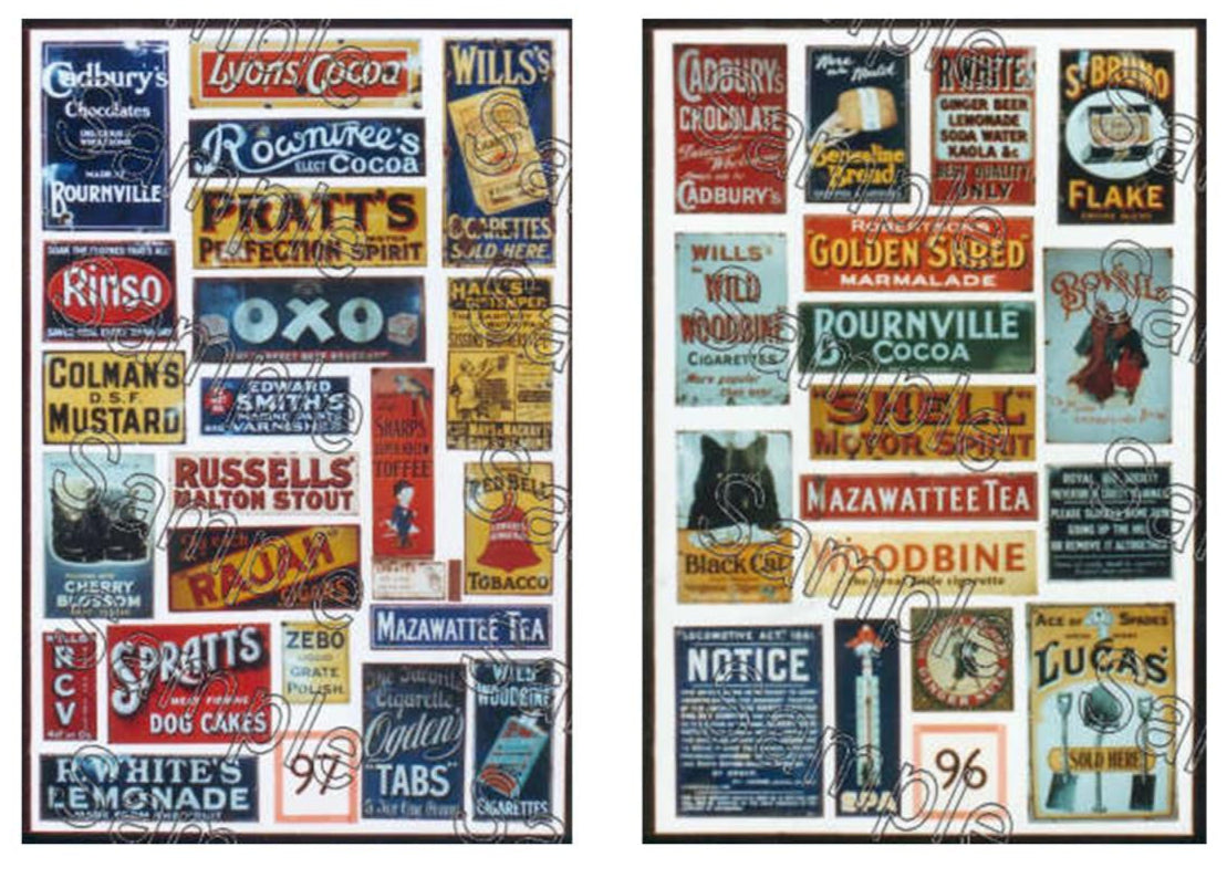 Enamel Adverts Signage Set