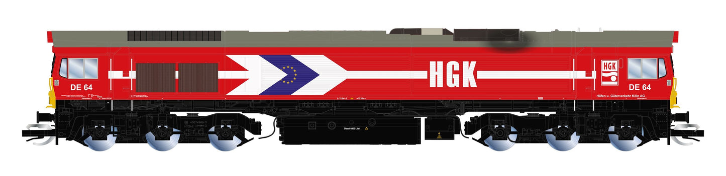 Class 66 HGK Red Livery with Yellow Front Ep.V-VI Diesel-Electric Locomotive