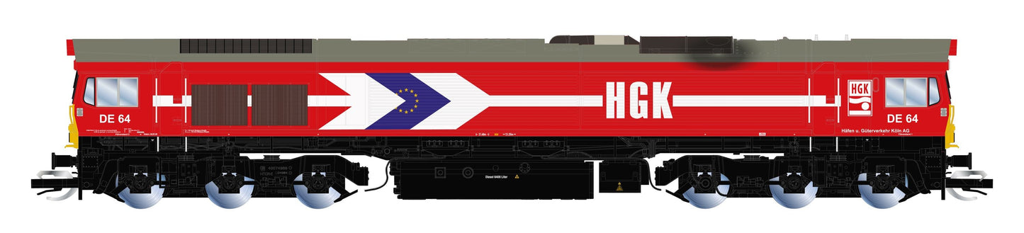 Class 66 HGK Red Livery with Yellow Front Ep.V-VI Diesel-Electric Locomotive - DCC Sound