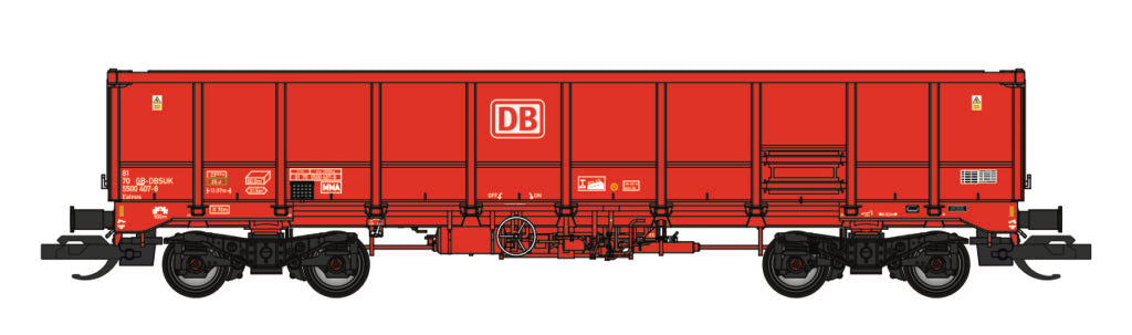 TT-EAL-101A JNA / MMA EALNOS Bogie Box Wagon DB Red 5500 407-8