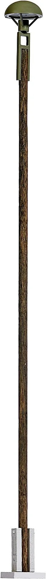 BUS4112 Train Station Lamp on Wooden Pole