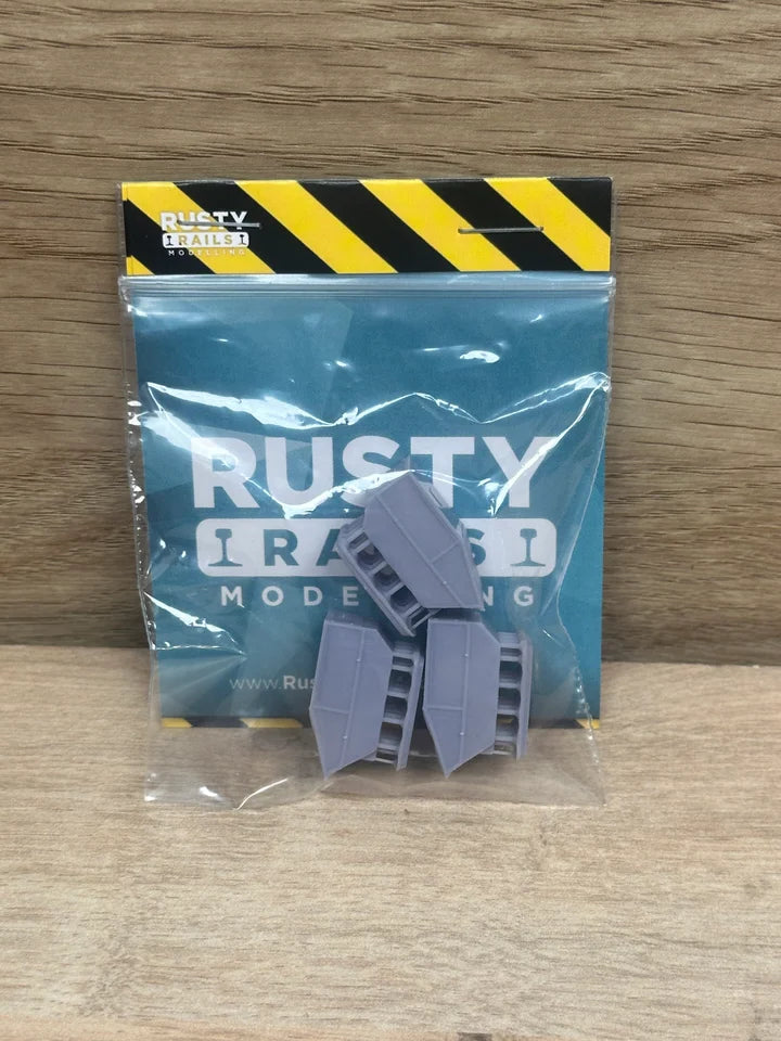 N Gauge Enclosed Skips (Pack of 3) - Unpainted Model Kit