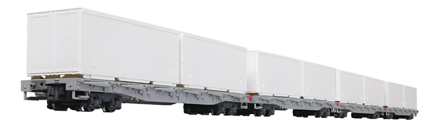 Kato 10-1892 - Rhätische Bahn Rungenwagen mit Containern Güterzug 4 Kato 10-1892 - Rhätische Bahn Rungenwagen mit Containern Güterzug 4
