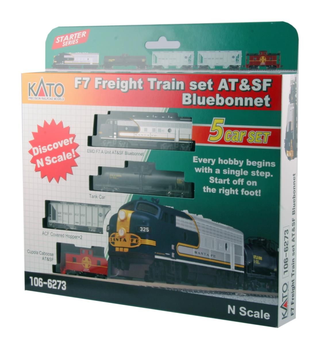 106-6273-DCC AT&SF Bluebonnet EMD F7 Freight Train Set (DCC-Fitted)