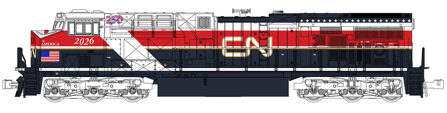 176-2026 GE ES44AC Loco CN Air Force One 2026 Diesel Locomotive