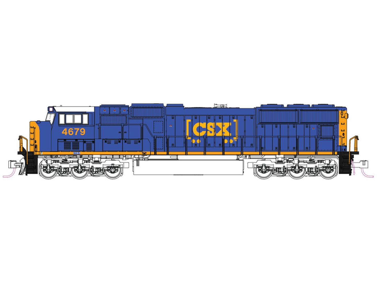 176-7616-DCC EMD SD70M CSX 4697 - DCC-Fitted