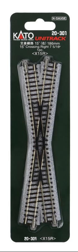 Kato 20-301 Crossing Right 186mm 15 Deg.