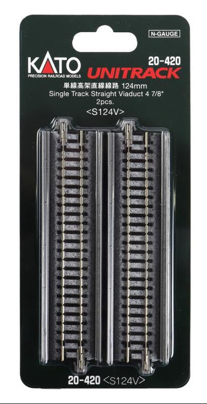Kato 20-420 Single Straight Viaduct Track 124mm (2)