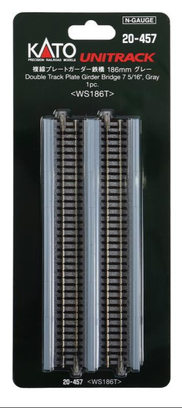 Kato 20-457 Double Track Plate Bridge 186mm Grey