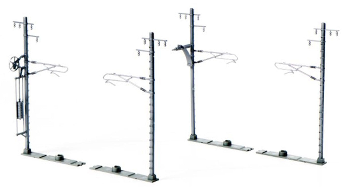 23-066-2 Single Track Catenary Mast Silver (20 Pack)