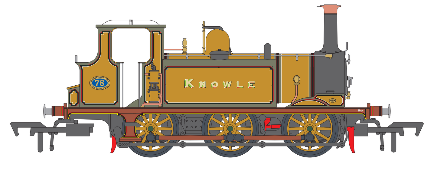 Class A1 Terrier 0-6-0T LBSCR Improved Engine Green 'Knowle' '78' Steam Locomotive - DCC Sound