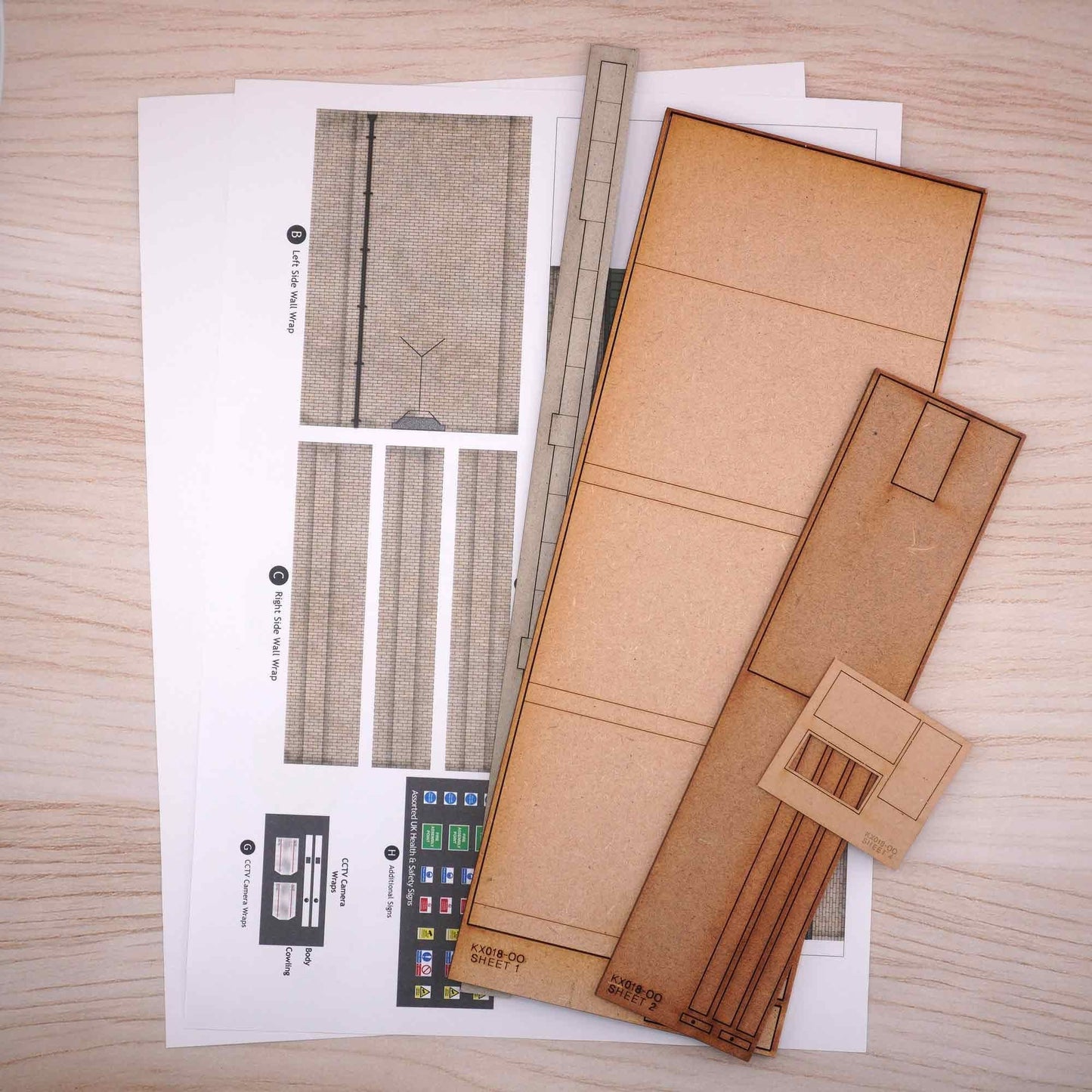 OO Ultra-Low Relief Modern Industrial Unit Model Kit