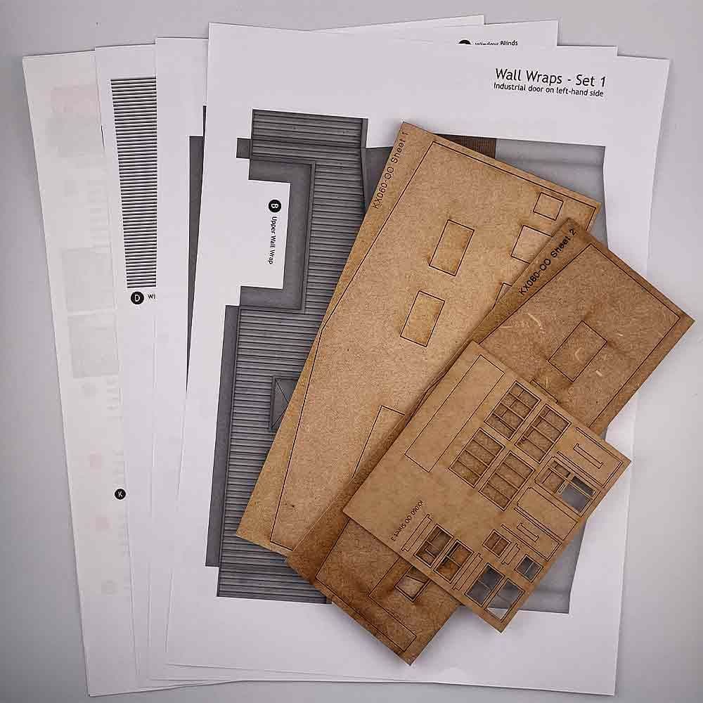 OO Low Relief Modern Industrial Unit Model Kit