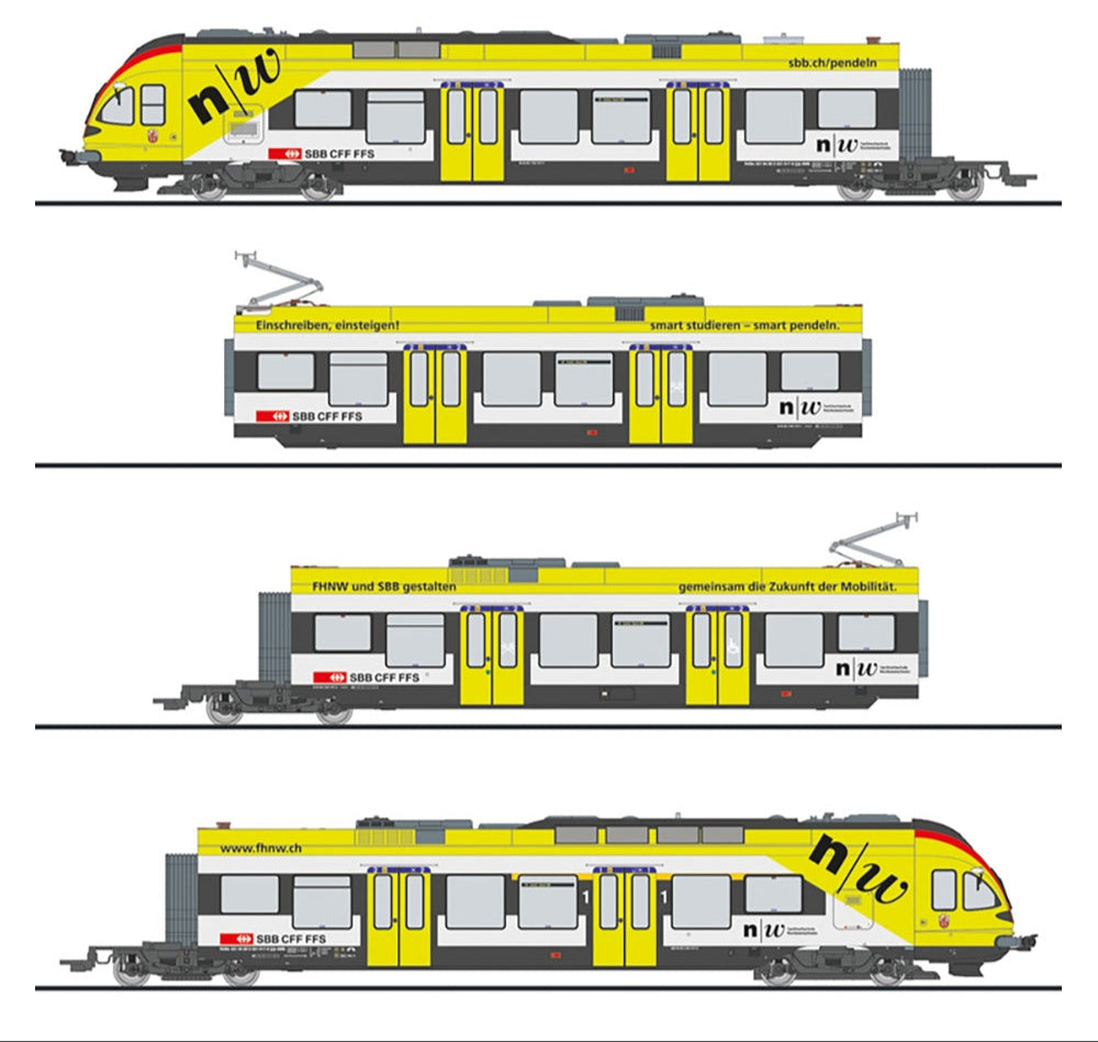 4-part electric multiple unit, "FLIRT", SBB-CFF, Ep.VI, WS dig.