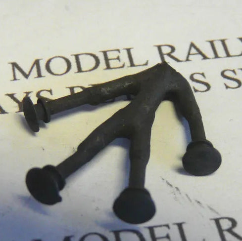PS25 Triang Hornby Replacement S2128 Buffers 4.3mm (4 Pack) Blackened