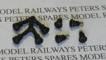 Replacement Lima Class 08/09 Shunter Buffers (4 Pack) Blackened