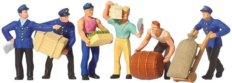 Delivery Men with Loads (6) Exclusive Figure Set