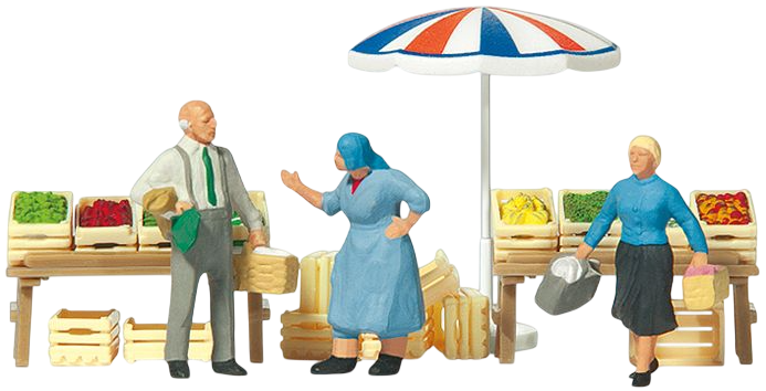 PR10056 At the Market (3) and Accessories Exclusive Figure Set