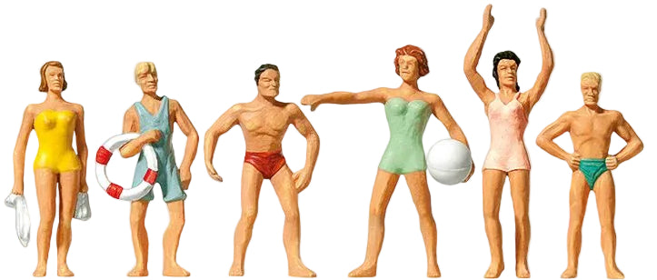 PR10070 Standing Bathing Persons(6) Exclusive Figure Set