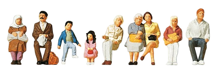 Seated Bus/Train Passengers (9) Exclusive Figure Set