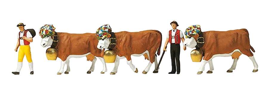 PR10404 Cows (3) and Herders (2) Exclusive Figure Set