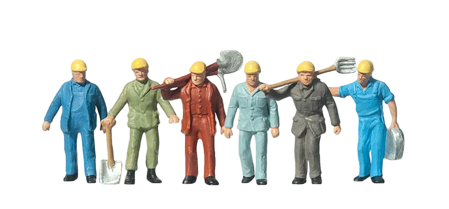 PR14033 Track Workers (6) with Tools Standard Figure Set