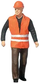 PR28008 Railway Worker in Safety Vest Figure