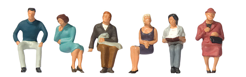 Seated People (6) British OO Scale Figure Set