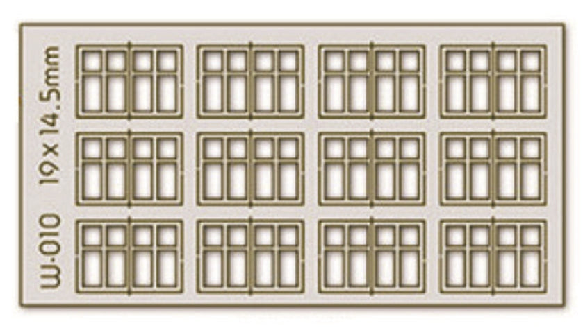 12 pcs 19X14.5mm 4 Pane Dbl Unit Windows H0/00