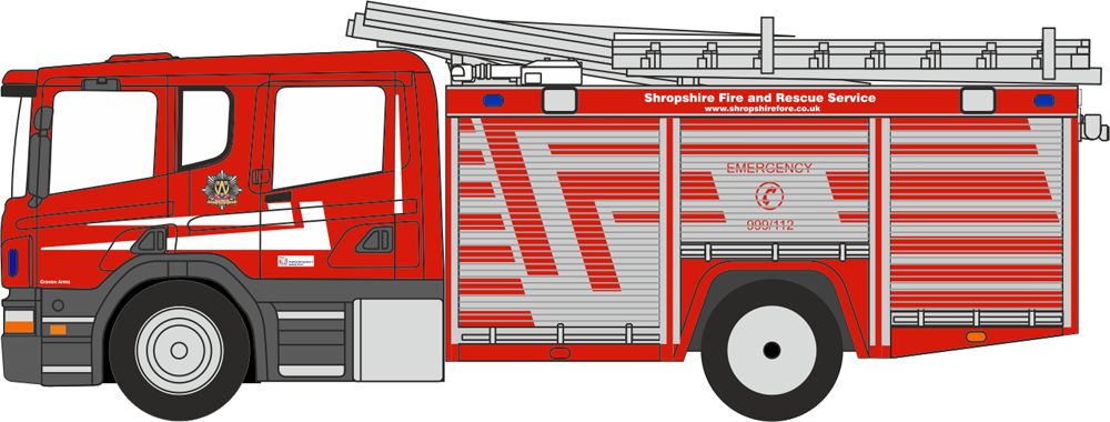 NSFE010 Scania Pump Ladder Shropshire Fire & Rescue Service