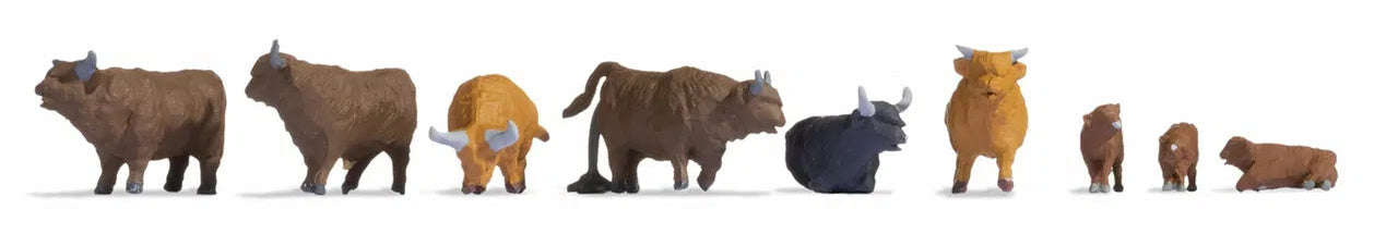 Highland Cattle (9) Figure Set