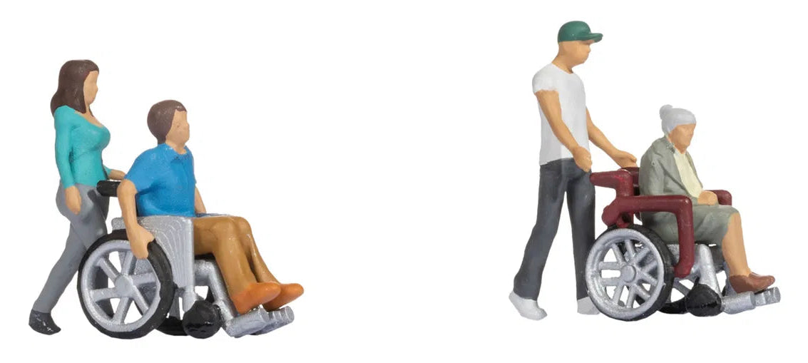 Wheelchair Users (2) & Companions (2) Figure Set