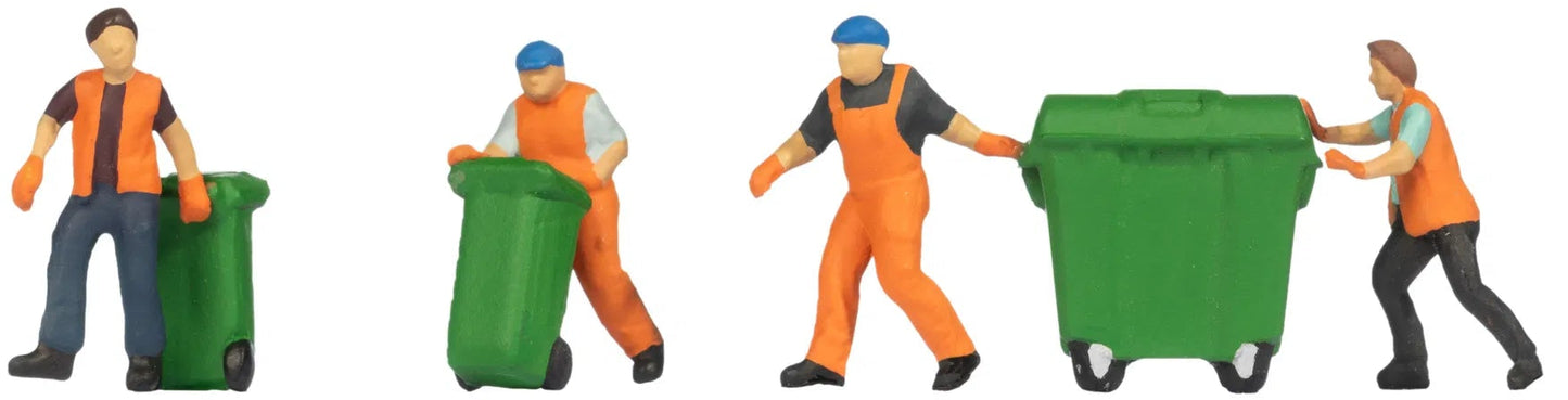 N36027 Refuse Collection (4) Figure Set - N Scale