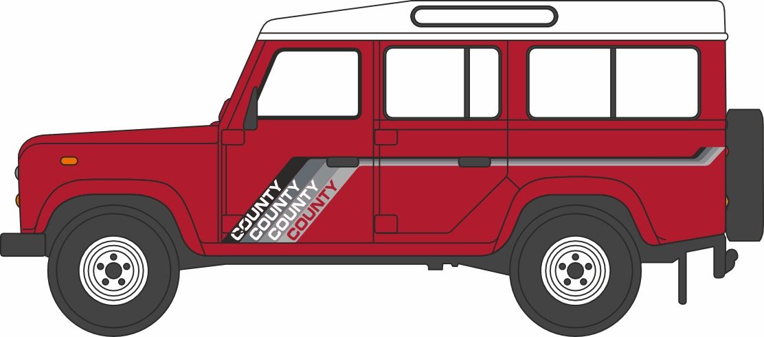 NDEF018 Land Rover Defender LWB Masai Red