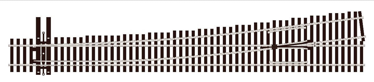 Streamline HO Code 83 #8 Turnout Left-hand Unifrog