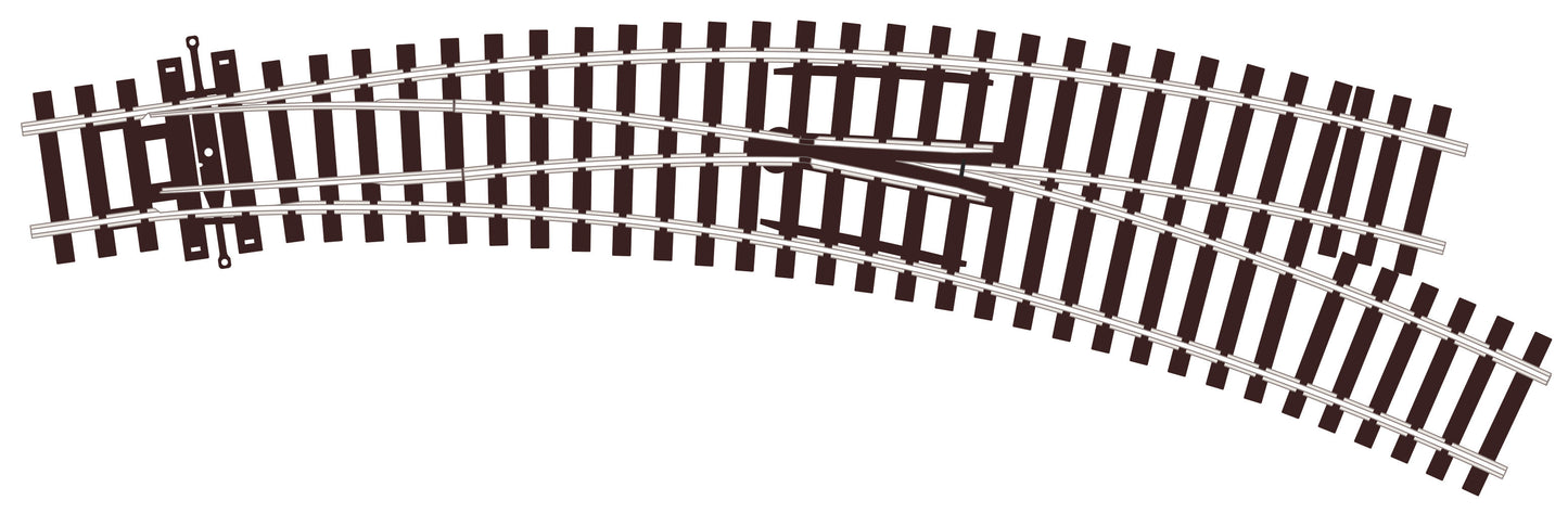 OO/HO - Code 100 - Streamline Small Radius Curved Right Hand Turnout