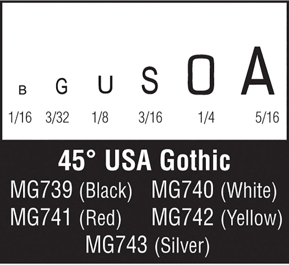 45° USA Gothic Black