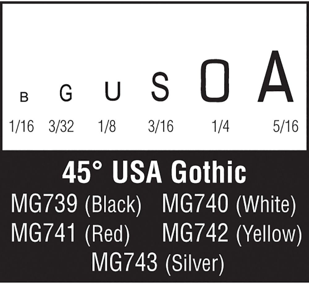 45° USA Gothic Silver