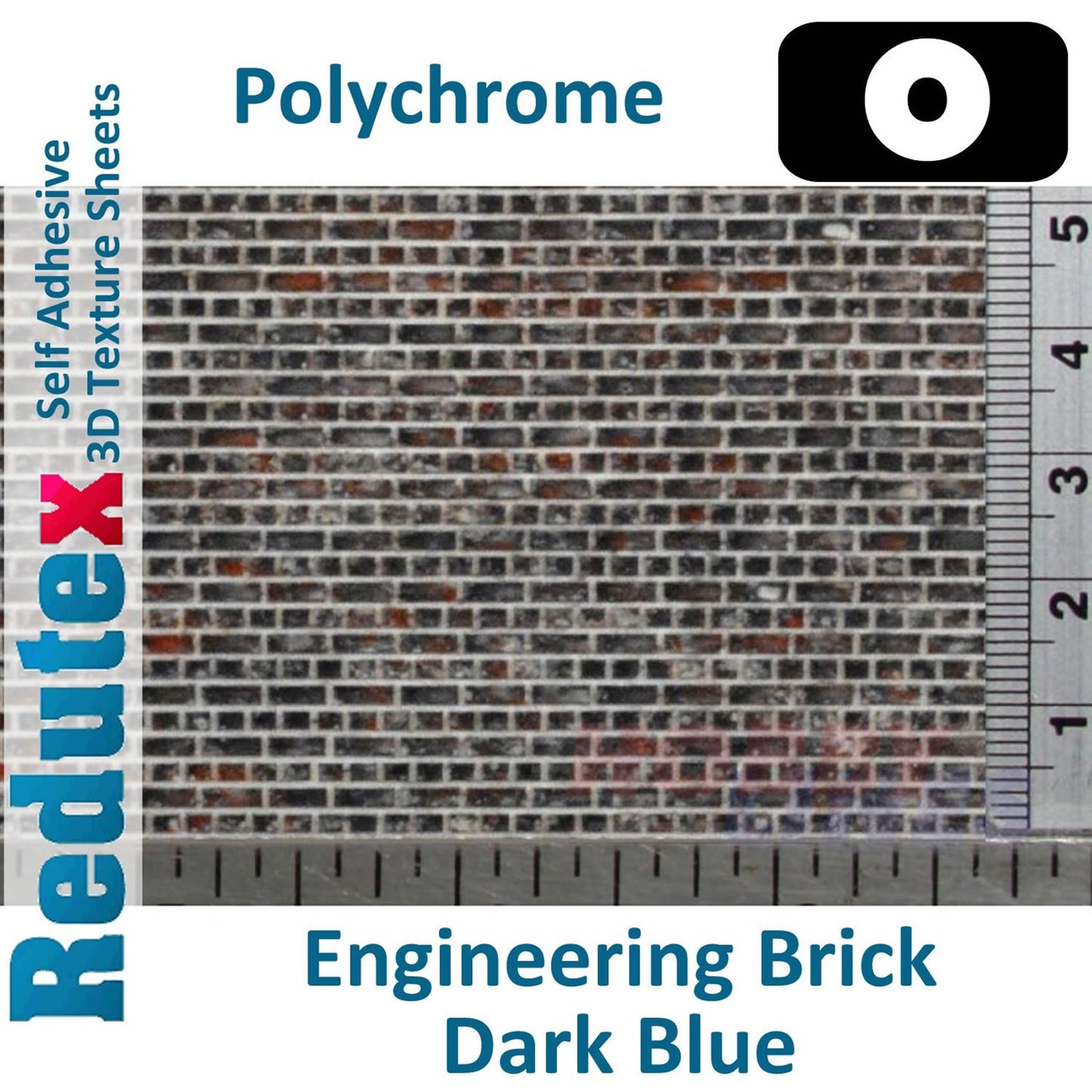 Engineering Brick Dark Blue Polychrome O/1:43 3D Textured Sheet