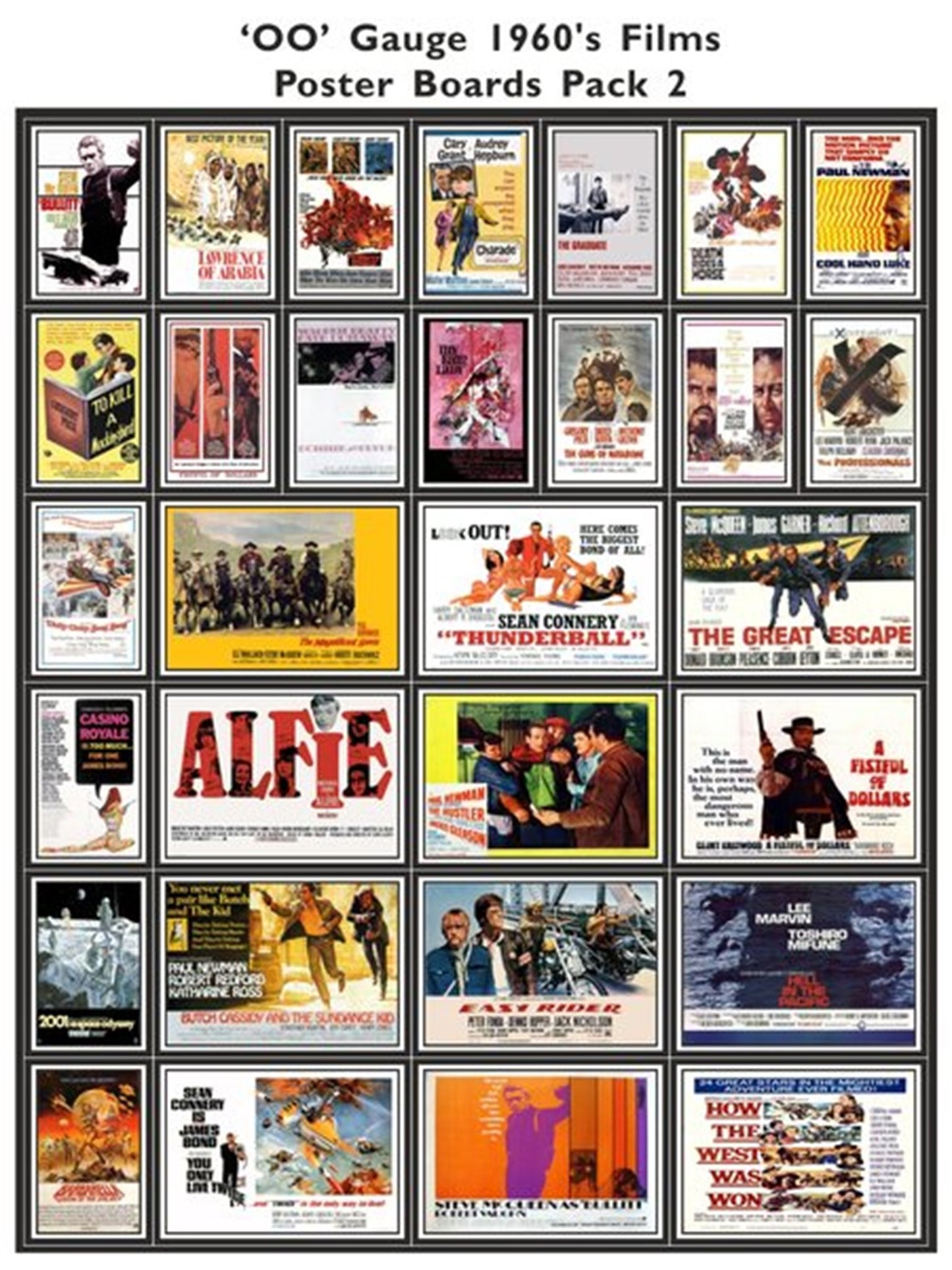 1960's Film Poster Boards Pack 2
