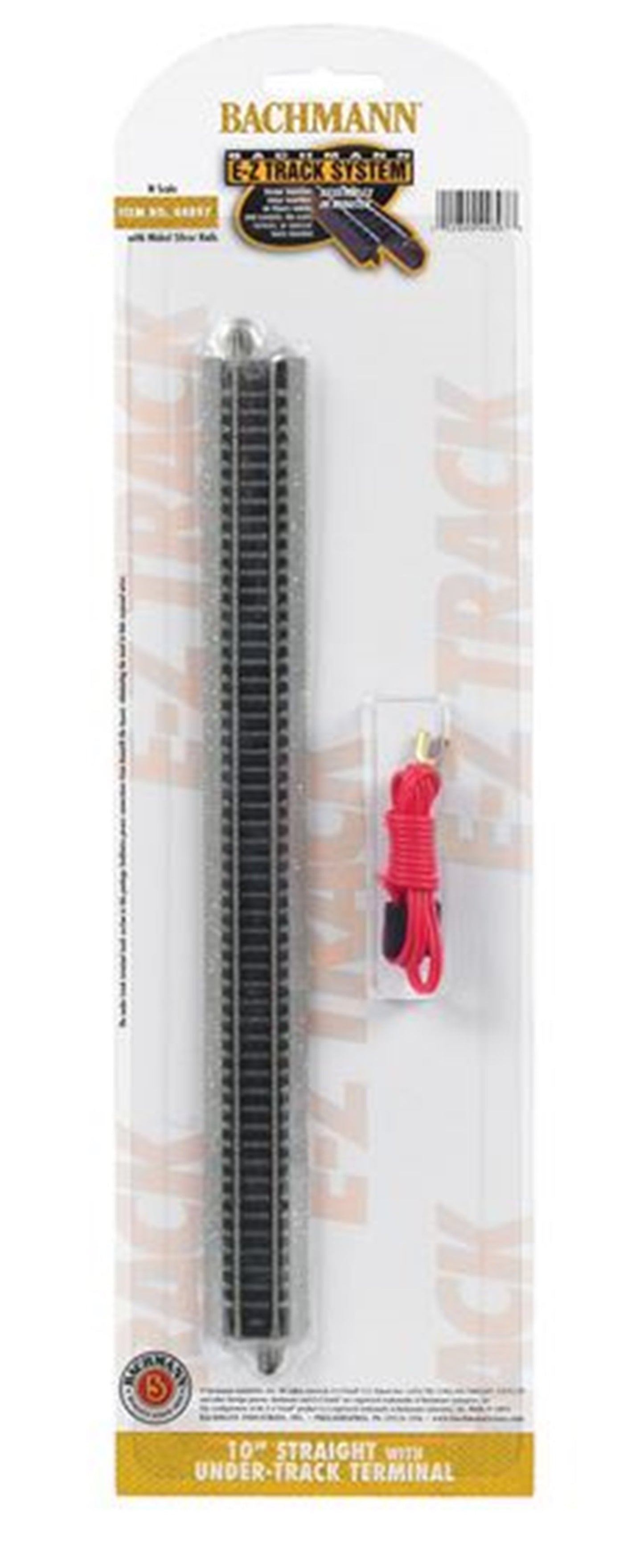 Bachmann E-Z Track 44897 10 Straight with Under-track Terminal (1/Card)