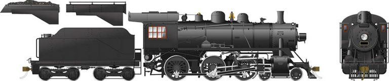 602514 HO D10 4-6-0: Unlettered - Low-mounted light - DCC Sound