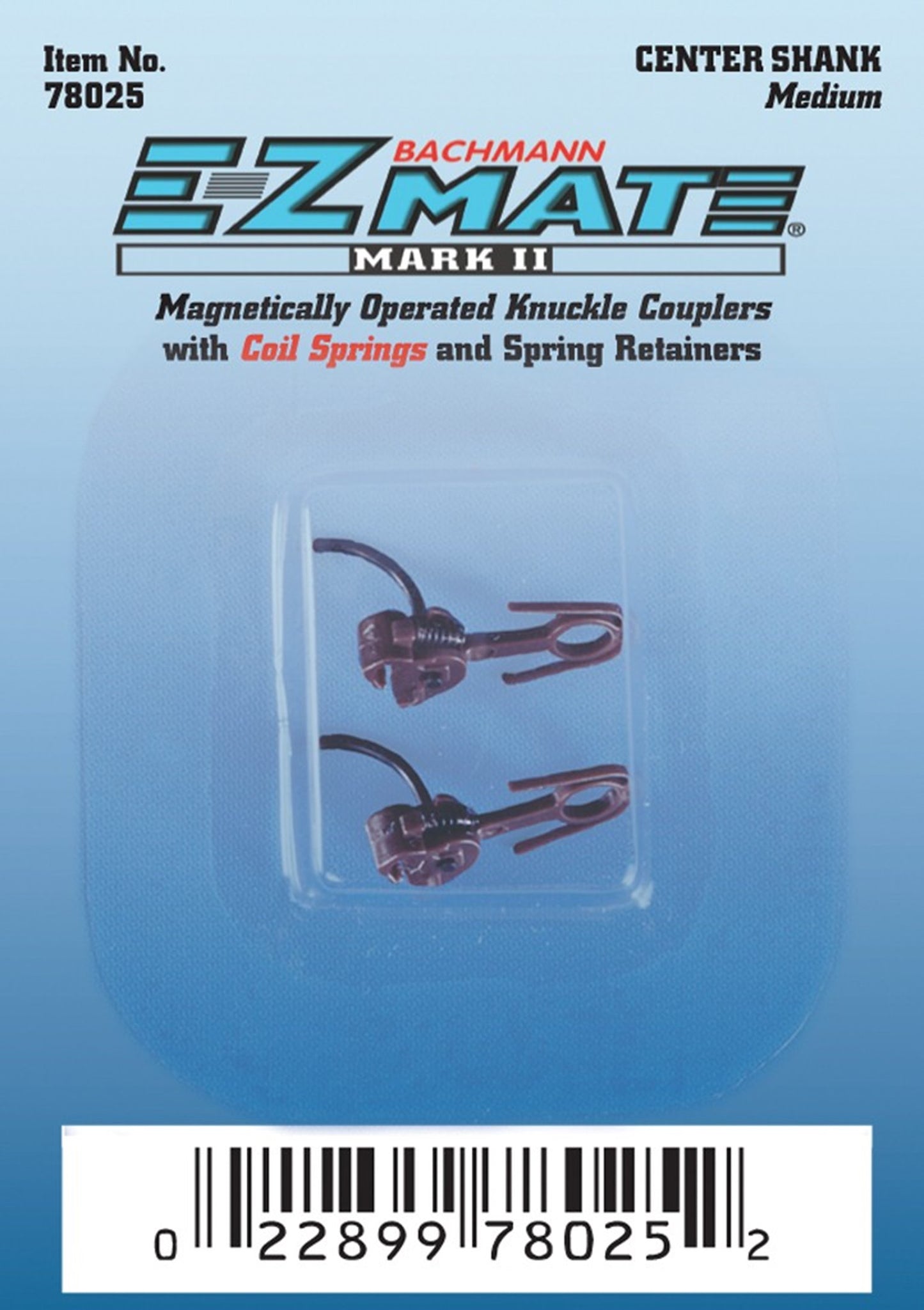 E-Z Mate MkII Couplers Centre Shank Medium (12 Pair/Card)